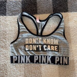 PINK Victoria's Secret Heathered Sports Bra